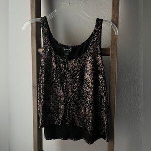 NWOT - Wet Seal black and gold tank size L